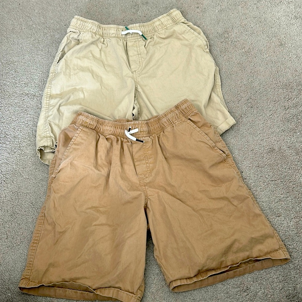 2 pairs of Cat & Jack size XL Boys Khaki Shorts